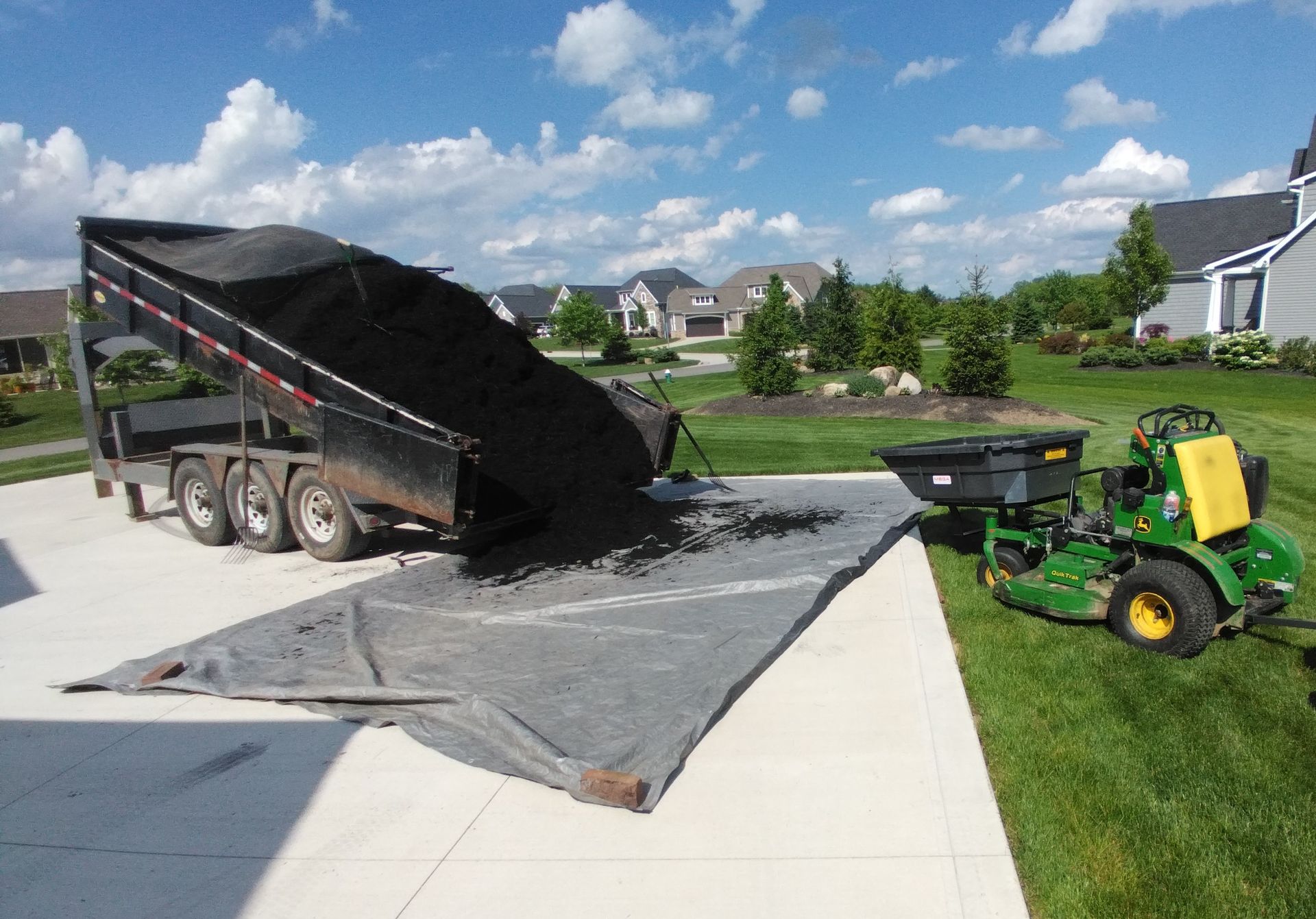 Spring season lawn restoration